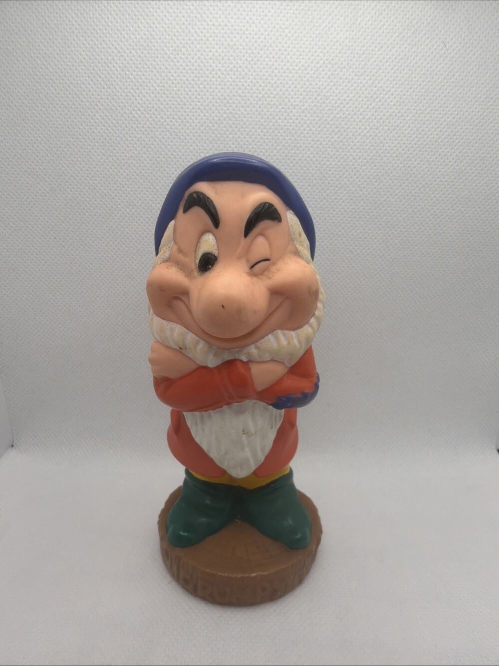 Vintage Disney Snow White And The Seven Dwarfs Grumpy Rubber Squeek Toy